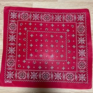 1950’s Vintage fast color elephant trunk up red bandanna handkerchief Exc. Cond!